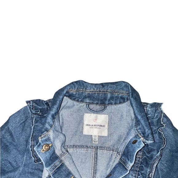 Denim Ruffle Kids Jacket - Picture 4 of 6